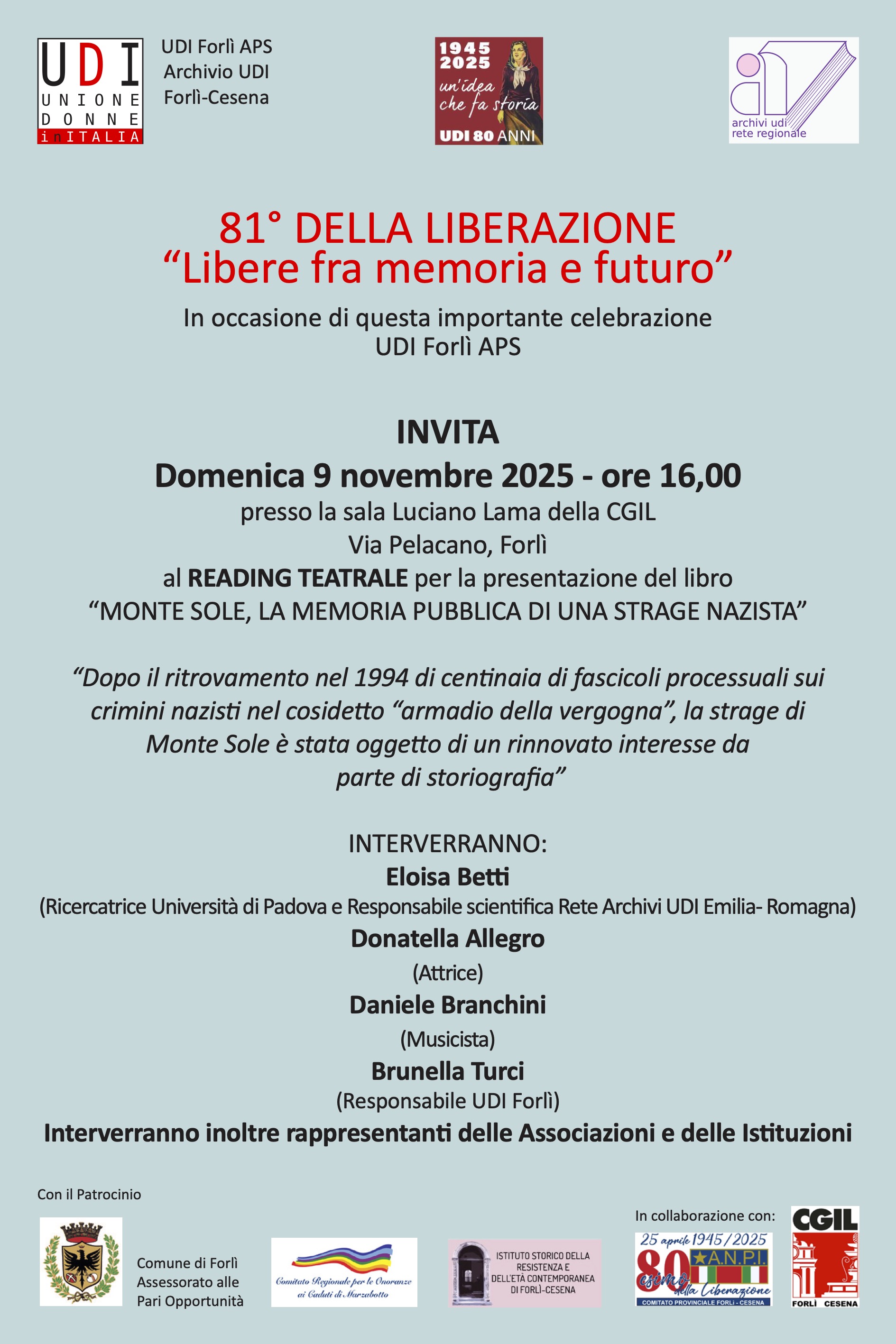 Libere fra memoria e futuro